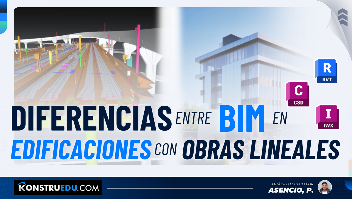 Diferencias entre BIM en edificaciones con obras lineales